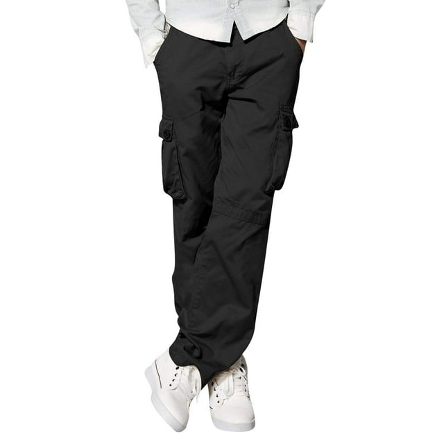Pantalones largos, pantalones cargo para hombre, pantalones rectos ajustados con múltiples bolsillos, pantalones deportivos para exteriores, pantalones para hombre