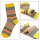 thumbnail image 3 of Namzi Paquete de 5 pares de calcetines de lana de punto gruesos, suaves y cálidos para mujer, estilo vintage, ideales para invierno y clima frío. Multicolor-rayas., 3 of 4
