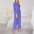 thumbnail image 3 of Sikiie Purple Snowflake Elegance Pajamas for Women Set, Womens Pajama Sets, Lounge Sets for Women, 2pjs for Women-XX-Large, 3 of 7