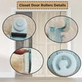 thumbnail image 3 of 8pc Sliding Closet Door Wheels Hardware,Wardrobe Cabinet Rollers Replacement Parts for 3/4 Inch to 1-1/4 Inch Thick Door, 3 of 4