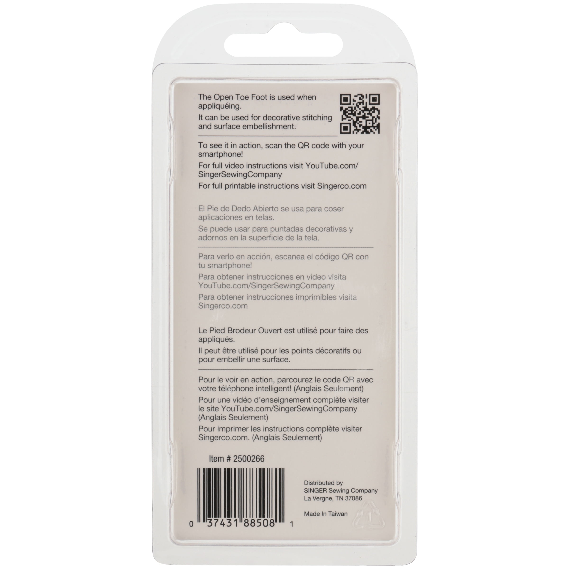 Singer Open Toe Foot Walmart Com