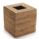 thumbnail image 1 of Square Rattan Tissue Box Cover, Hand Woven Wicker Tissue Holder, 5.7 X 5.7 X 5.7 Inches, Wood Color Fg-Good, 1 of 4