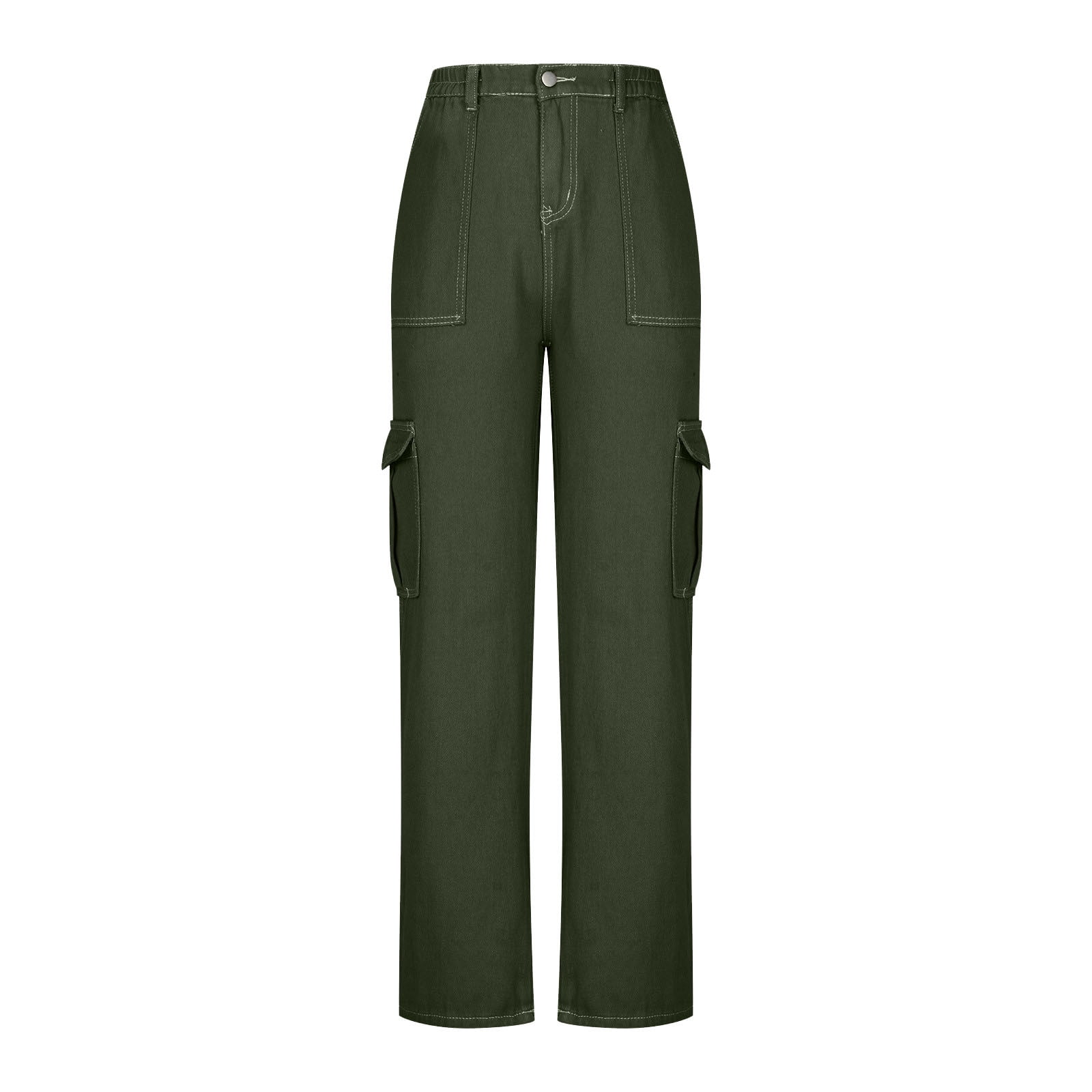 YanHoo Women Cargo Pants Low Rise Baggy Stretchy Cargo Jeans
