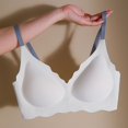 thumbnail image 4 of Sujetador sin aros de verano fino sin costuras con realce en el pecho, parte superior de tubo envolvente, belleza de espalda, antiflacidez, para mujer, con pecho pequeño, 4 of 6
