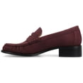 thumbnail image 2 of Journee Womens Danna Ruched Round Toe Block Heel Comfort Penny Loafer, 2 of 9
