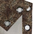 thumbnail image 4 of Ambesonne Art Deco Grommet Curtain, Lines Geometric Abstract, 50"x120", Chocolate Amber and Mustard, 4 of 5