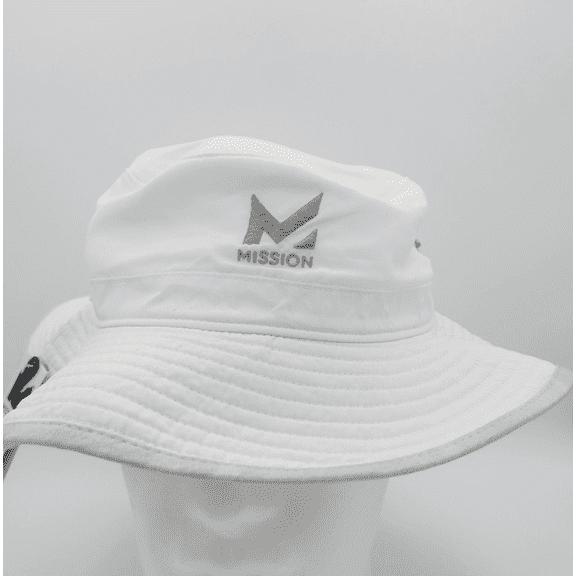 MISSION WIDE BRIM COOLING HAT- ETCHED CAMO WHITE
