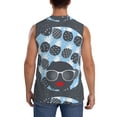 thumbnail image 4 of Bixox Men's Black Head Woman Printed Shirt Sleeveless Fitness Tank Top-3X-Large, 4 of 7