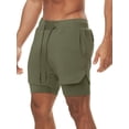 thumbnail image 2 of Nituyy Men’s 2 In 1 Athletic Shorts Lightweight Workout Shorts Training Shorts with Compression Liner, 2 of 6