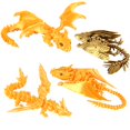 thumbnail image 2 of Toy zumelio Dragones wyvern emplumados impresos en 3D, 4 piezas, 30 cm, 2 of 6