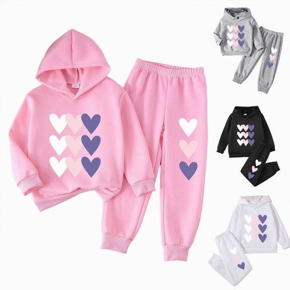 CAUYDY Child Photoshoot Outfits for Girls 1T 2T 3T 4T 5T 6T 7T Little Kids Long Sleeve Tops Pants Two Piece Set Toddler Fall Winter Clothes Sizes 5-6 Years,Black