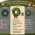thumbnail image 3 of Corona de Navidad para coche con LED, diseño de Ovsor, decoración de coche, 2 unidades, 3 of 6