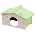 thumbnail image 1 of Hamster House Toy Plastic Fun Handmade Hamster Cage Hideout Small Animal House, 1 of 10