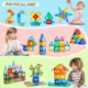thumbnail image 4 of Romboss-bloques de construcción magnéticos con superficie de diamante colorido para niños, juegos de azulejos magnéticos de gran tamaño, juguetes educativos Montessori, 4 of 5