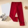 thumbnail image 6 of yocbz Leggings for Toddler Girls Kid Girls Bottom Leggings Floral Printed Fleece Lined Thermal Warm Winter Legging Pants Red,Size for 9-10 Years, 6 of 6