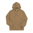 thumbnail image 2 of PMVFHDE Men's Autumn Winter Casual Solid Color Loose Big & Tall Long Sleeve Hooded Pullover Sweatshirt Top Khaki,M, 2 of 4