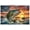 Unframe-style, variant on American Flag Largemouth Bass Fishing Wall Art Vintage Sunset Poster Print