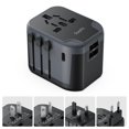 thumbnail image 1 of Adaptador de viaje universal SooPii 7 en 1 con puertos USB C/A negro, 1 of 9
