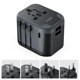thumbnail image 1 of Adaptador de viaje universal SooPii 7 en 1 con puertos USB C/A negro, 1 of 9