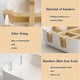 thumbnail image 2 of 2 Pack Durable Bamboo Soap Dish with Drip Tray for Bathroom Soap (Black + White), 2 of 5