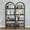 4-Tier Black, variant on Tribesigns 4-Tier Open Bookshelf, 71" Industrial Arched Bookcase Storage Shelves with Metal Frame
