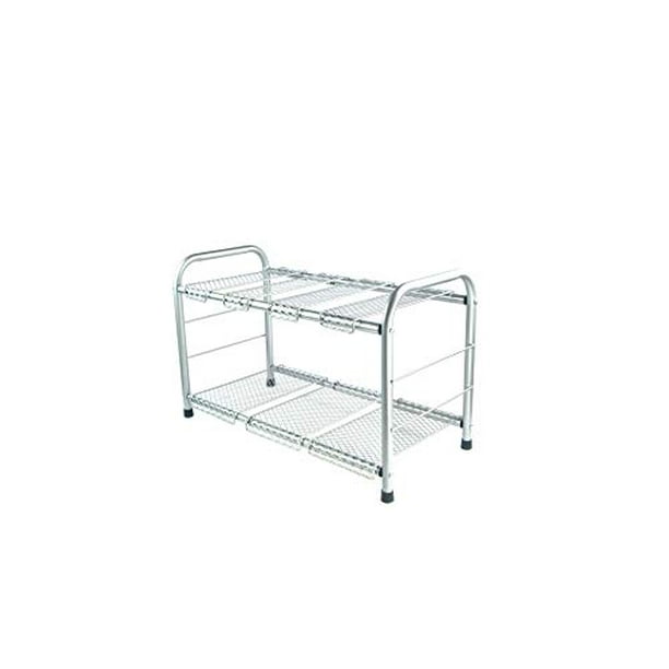 Abo Gear 2 Tier Under Sink Organizer Adjustable Kitchen Shelf Organizer Expandable Cabinet Storage Shelf Organizer Walmart Com Walmart Com