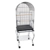 24" Dometop Parrot Cage With Stand in Antique Silver