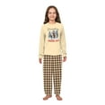 thumbnail image 5 of Festive Western Cowboy Christmas Pajamas, "Wrangling Christmas Cheer" Print, Beige Long Sleeve Shirt Plaid Pants Cotton Blend 2 Piece, 5 of 7