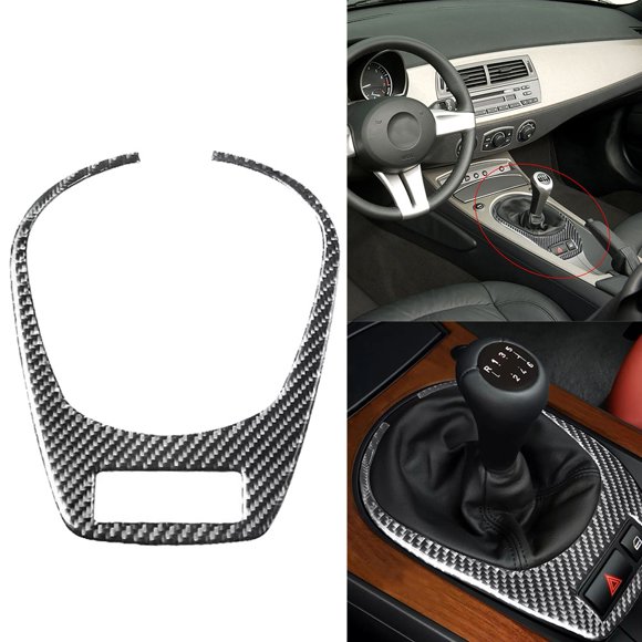 1pc Car Carbon Fiber Interior Manual Gear Shift Frame Cover Trim For BMW Z4 E85 2003-2008 Brand New Interior Accessories Part