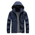 thumbnail image 1 of Penkiiy Windbreakers for Men Men's Waterproof, Dirt-proof, Wind-proof, Tear-resistant Zipper Casual Warm Jacket Blue M Y2K Clothes, 1 of 3