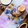 thumbnail image 4 of Table Runner - 36 Inch Long, Pink Purple Hummingbird Kitchen Dining Table Runner Dresser Scarves, Spring Oil Painting Sunflowers Farmhouse Decor for Coffee Tables Wedding Party Banquet, 4 of 8