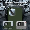 thumbnail image 4 of [5 in 1 for iPhone 11 Case 6.1 inch, with 2 Pack Screen Protector + 2 Pack Camera Lens Protector, Liquid Silicone Slim Shockproof Protective Phone Case [Microfiber Lining]… (Dark Green), 4 of 14