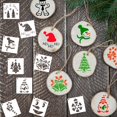 thumbnail image 4 of Juego de plantillas DZXCYZ, 80 unidades, 10 x 10 cm, manualidades navideñas, 4 of 6