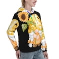 thumbnail image 6 of Daiia Sunflower Gnomes 3 Pattern Women's Fashion Hoodies & Sweatshirts with Kangaroo Pocket Hooded Sweatshirt with Eye-catching Drawstrings-XX-Large, 6 of 7