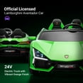 thumbnail image 3 of Track Seven 24V 2-Seater Ride on Car, Licensed Lamborghini Revuelto Electric Car with Remote Control, Music, LED Lights, Key Start, Spring Suspension, Max Speed 4.3mph, 24V Ride on Toy Car, Green, 3 of 10