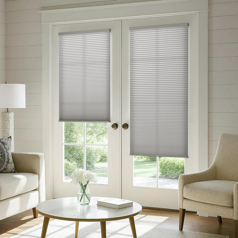 LazBlinds Cordless Cellular Shades for French Doors, No Drill