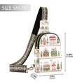 thumbnail image 2 of FORMRS Womens Crossbody Sling Bag Travel Daypack Shoulder Chest Backpack, Red Christmas House, 2 of 7