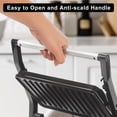 thumbnail image 6 of Small Panini Press Grill Sandwich Maker  Electric 3 In 1 Open 180 Degrees For Indoor Grilling Steaks Burger Non-stick Pan Black, 6 of 9