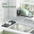 thumbnail image 2 of Dish Drying Rack Expandable Small Sink Dish Rack with Silicone Drying Tray Over Sink Dish Drainer for Kitchen Counter with Utensil Holder Drain Rack Fit for \u\u\u\u, 2 of 7