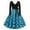 Light Blue, variant on Patlollav Womens Retro Print Polka-Dot Long-Sleeve Casual Bow Tie Stitching Large Swing Dress
