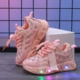 thumbnail image 2 of Godom Kids Shoes Girls Kids Lightweight Breathable Lace-up Sneakers Soft Walking Shoe, 2 of 7