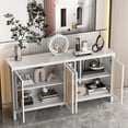 thumbnail image 3 of Sideboard Cabinet with 4doors, Buffet Cabinet, Rattan Cabinets with Storage, Living Room, 3 of 6