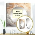 thumbnail image 3 of Designart "Flow Of Abstract Milky White" Abstract Shapes Square Mirror Wall Decor Modern - Large Cream Square Bathroom Mirror - Square Printed Wall Mirror Art, 3 of 5