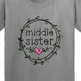 thumbnail image 3 of Inktastic Middle Sister Leaves, Circle, Heart Youth T-Shirt, 3 of 4
