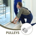 thumbnail image 3 of DEEPCRAFF Sliding Door Rail Pulley Stainless Steel Silver 1Set for Durable Construction, 3 of 8