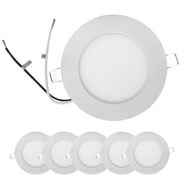 Facon 6 Pack Interior RV Recessed Ceiling Light 3" Full Aluminum 12V Dimmable LED Puck Light for Camper Van Truck Caravan Boat Roof Under Cabinet Lighting, Flush Mount Cutout 2.8" (3500K Bright White)
