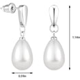 thumbnail image 6 of CFIOZYOS 14k Gold Plated Lightweight Pearl Earrings,Trendy Jewelry,Teardrop Hoop Earrings for Women,Pearl Drop Earrings,Elegant Jewelry for Gifts, 6 of 12