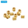 thumbnail image 3 of Unique Bargains Laiton Fileté Réparation Insert Écrou, 10 Pcs M6x1 à M4x0,7 Manchon Filetage Réducteur Vis Réducteur 6mm, 3 of 7