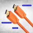 thumbnail image 5 of Insten - HDMI Male to Male Cable, 2.1 Version, 8K 60Hz, 48Gbps, PVC Cable, Gold Connectors, 10ft , Orange, 5 of 10