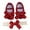 Wine Red, variant on Newborn Baby Girls Princess Pointed Toe Shoes Wedding Party Dress Flat Bowknot Shoes + Lace Headband Set